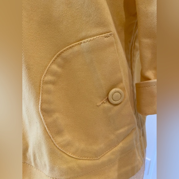 Yellow Cropped Denim Jacket - Picture 8 of 12